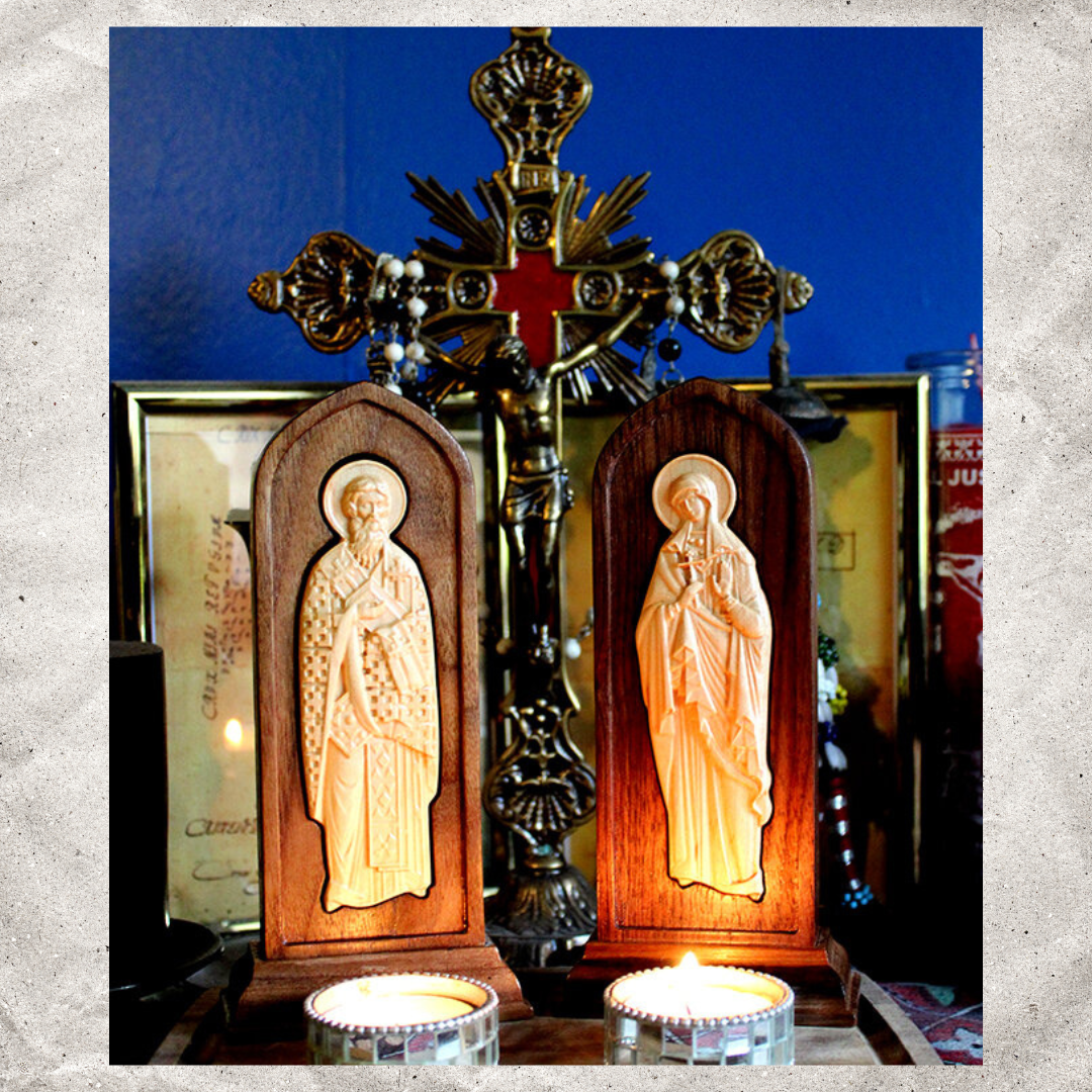 St. Cyprian and St. Justina icons (set)